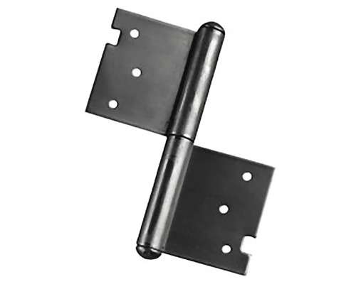 Kovové dveřní závěsy se zaoblenými konci a upevňovacími otvory