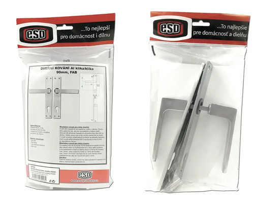 Dveřní kování hliník klika/klika 90 milimetrů