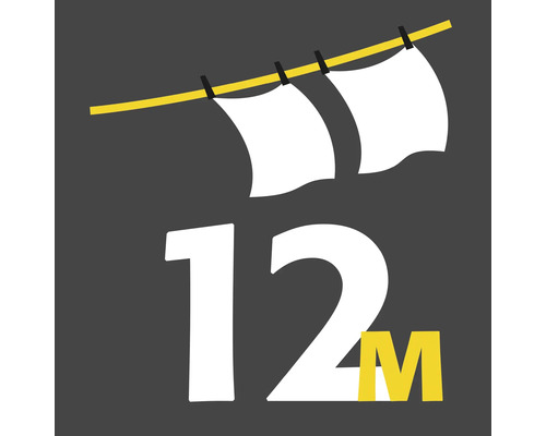 Symbol pro 12 metrů dlouhou šňůru na prádlo