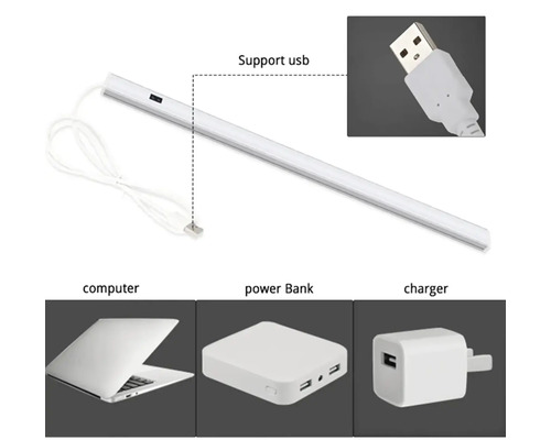 LED svítidlo s podporou USB, vhodné pro počítač, powerbanku a nabíječku