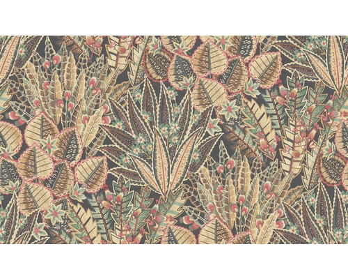 Tapeta s květinovým vzorem listů a květů