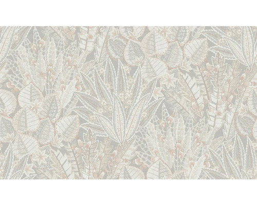 Tapeta s květinovým vzorem listů a květů