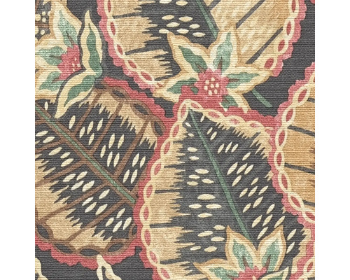 Tapeta s květinovým vzorem a peříčky