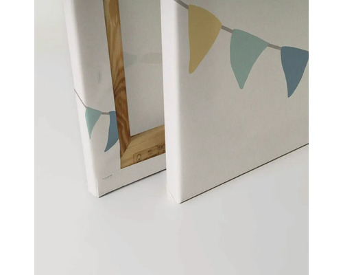 Obraz na plátně s girlandou