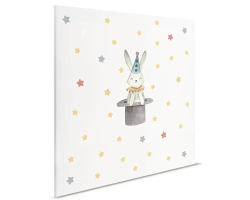 Dekorativní plátno s motivem králíka v cylindru