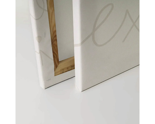 Detailní záběr dvou malířských pláten s dřevěným rámem a plátnem