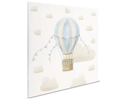 Plátno s motivem horkovzdušného balónu a oblaků