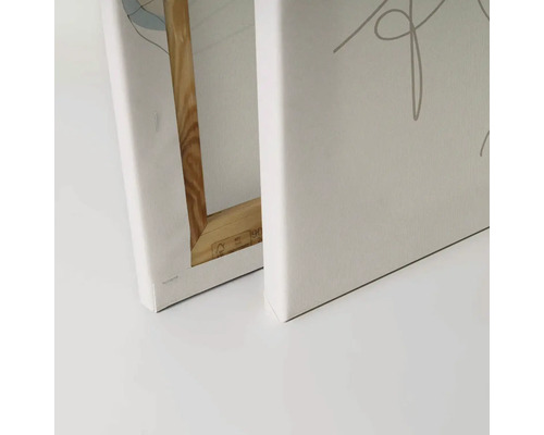 Detailní pohled na plátno s dřevěným vypínacím rámem