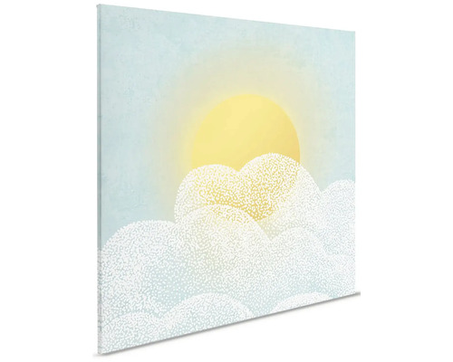 Malba s mraky a sluncem