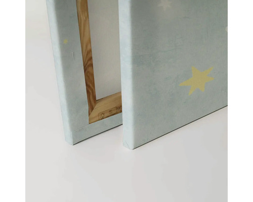 Detail plátna s dřevěným rámem