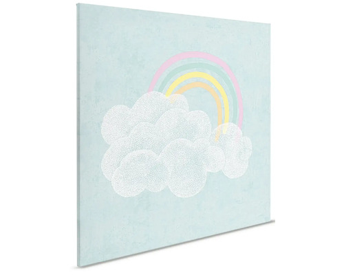 Obraz na plátně s oblaky a duhou