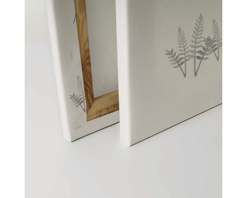 Plátno s motivem rostlin a dřevěným rámem