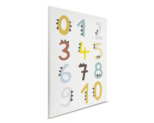 Plátno s čísly od nuly do deseti jako pomůcka pro učení