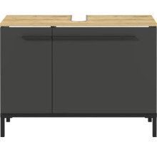 Skříňka pod umyvadlo se dvěma dvířky a dřevěnou deskou