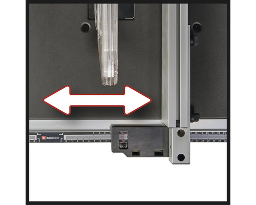 Logo Einhell na stolní pile s posuvným stolem