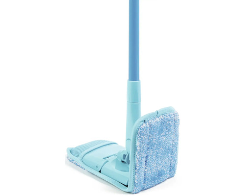 Plochý mop s teleskopickou tyčí a návlekem z mikrovlákna