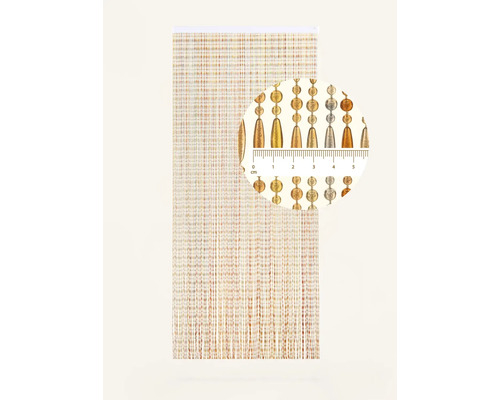 Závěs ze zlatých a stříbrných korálků