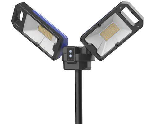 LED stavební reflektor se dvěma světelnými hlavami a stativem