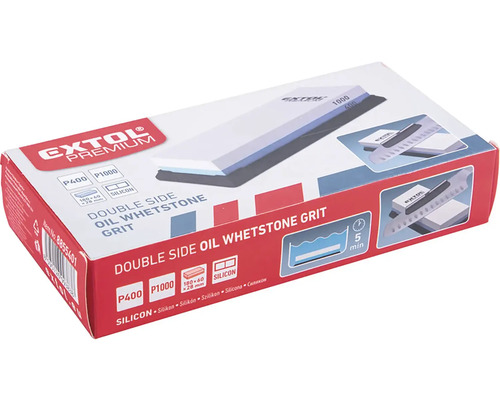 Oboustranný brusný kámen Extol Premium s karbidem křemíku v balení