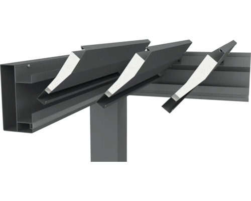 Detailní pohled na lamelovou pergolu