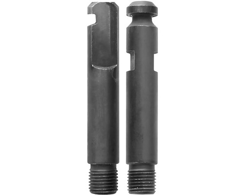 Dva kovové šrouby se závitem