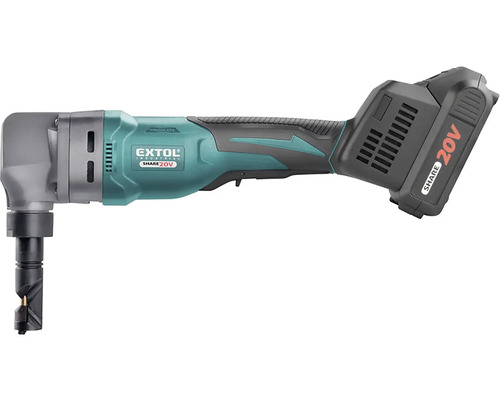 Extol akumulátorové nůžky na plech s 20voltovou baterií