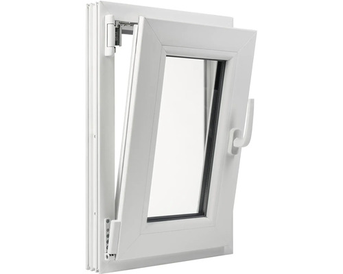 Vyklopené plastové okno s klikou