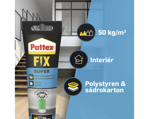 Pattex Fix Super montážní lepidlo tuba pro polystyren a sádrokarton