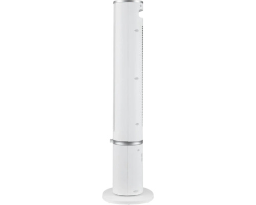 Bílý věžový ventilátor pro vnitřní použití