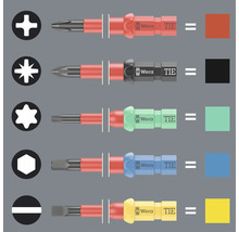 Různé šroubováky s různými profily šroubů a logem Wera