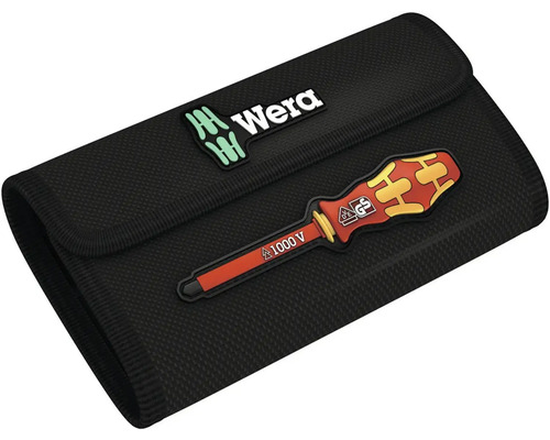 Černá brašna na nářadí s logem Wera a symbolem šroubováku