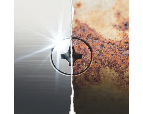 Obrázek šroubu před a po: nový a zrezivělý