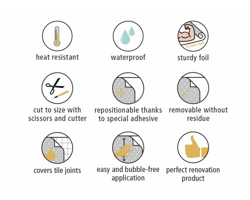 Samolepící PVC tapeta do kuchyně mySPOTTI Splash bílá 2800 x 600 mm SP-F2-1411