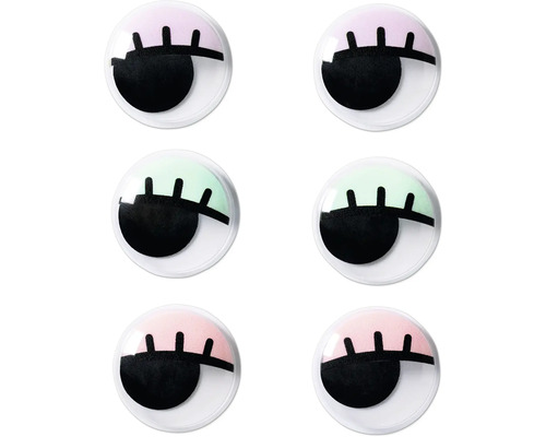 Šest houbiček na make-up s motivem očí