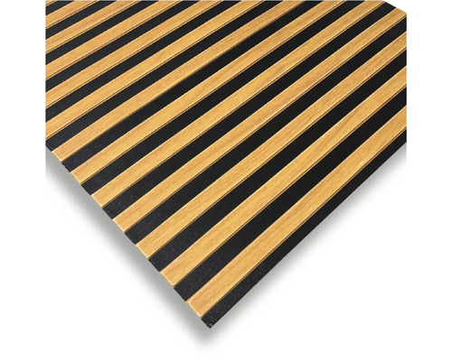 Akustický panel s dřevěným a pruhovaným vzhledem