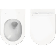 Závěsný hluboký splachovací klozet s WC sedátkem shora