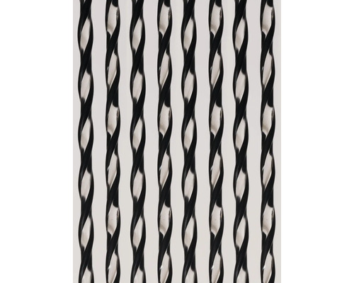 Několik zkroucených kovových tyčí v řadě