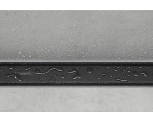 Logo Hansgrohe na sprchovém žlabu