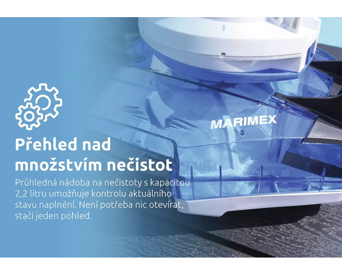 Robotický čistič bazénů Marimex s průhlednou nádobou na nečistoty