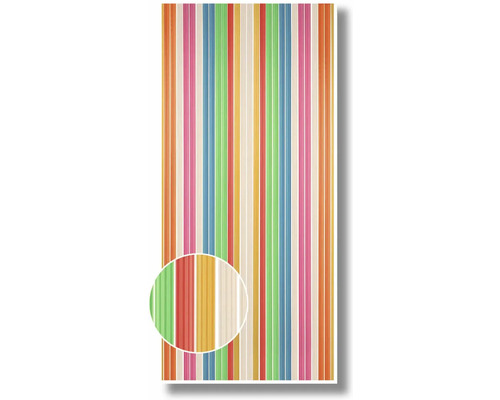 Vícebarevná lamelová roleta s pruhovaným vzorem