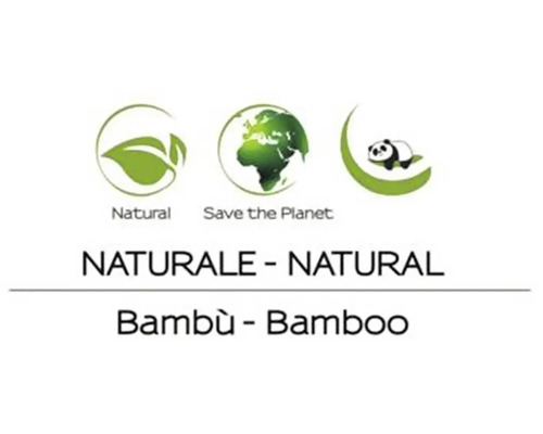 Přírodní, Zachraňte planetu, Symbol pandy. Bambusový materiál