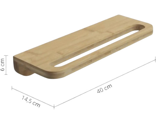 Bambusová koupelnová police, 40 x 14,5 centimetrů