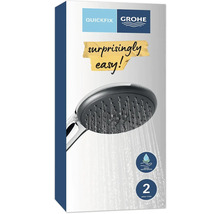 Ruční sprcha Grohe se dvěma druhy proudu a funkcí úspory vody v obalu produktu