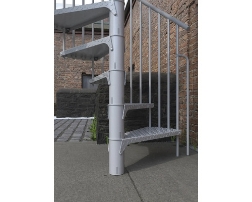 Kovové točité schodiště pro venkovní použití
