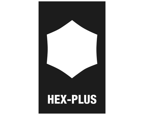 HEX-PLUS znamená, že hlava šroubu je chráněna většími kontaktními plochami.