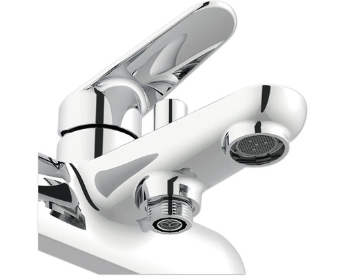 Chromovaná koupelnová baterie s pákovou směšovací baterií