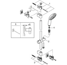Sprchový set GROHE 110 x 110 mm chrom 26959001