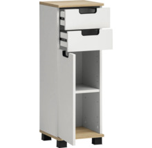 Vysoká skříňka se dvěma zásuvkami a jedněmi dvířky