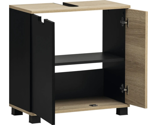 Skříňka pod umyvadlo se dvěma dvířky a policí