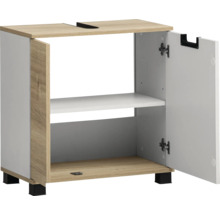 Skříňka pod umyvadlo s jedněmi dvířky a otevřenou přihrádkou